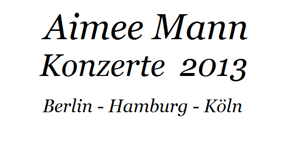 Aimee Mann Tickets 2013