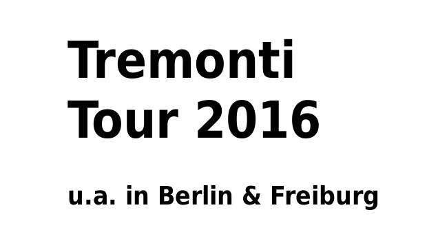 Tremonti konzerte 2016